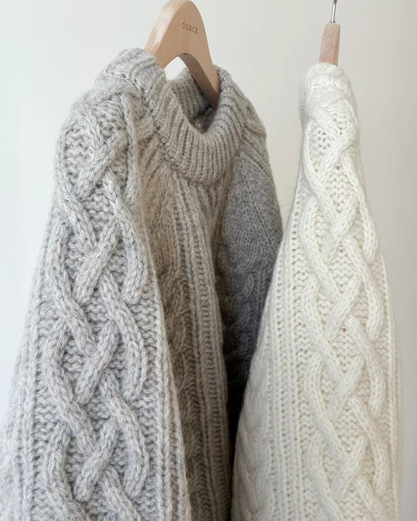 Ounce margo wool cable knit-2col