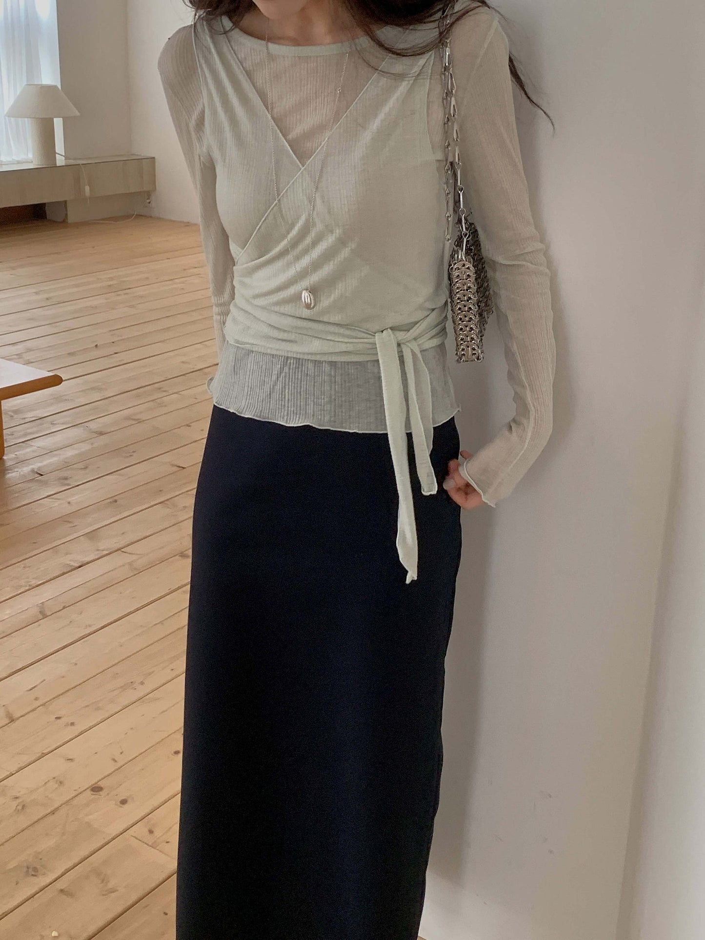 Sophie wrap vest&T set-3col