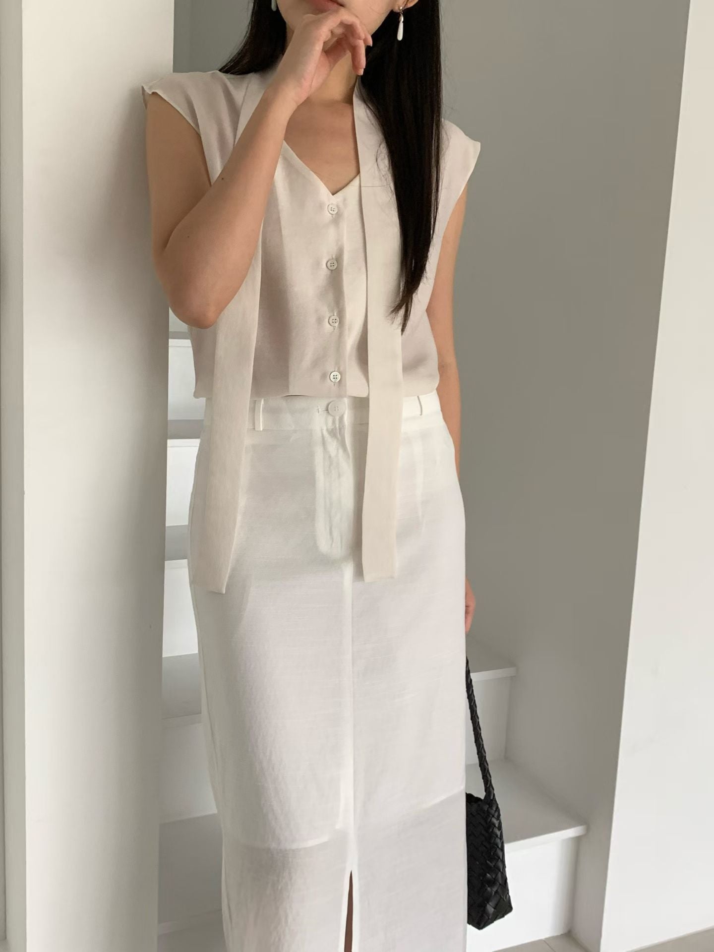 selly tie blouse-2col