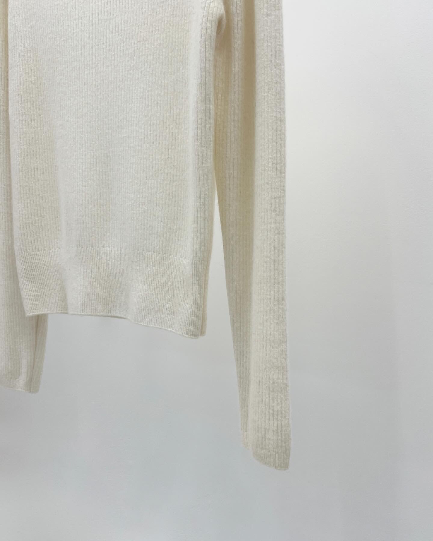 Square neck wool rib knit-4col