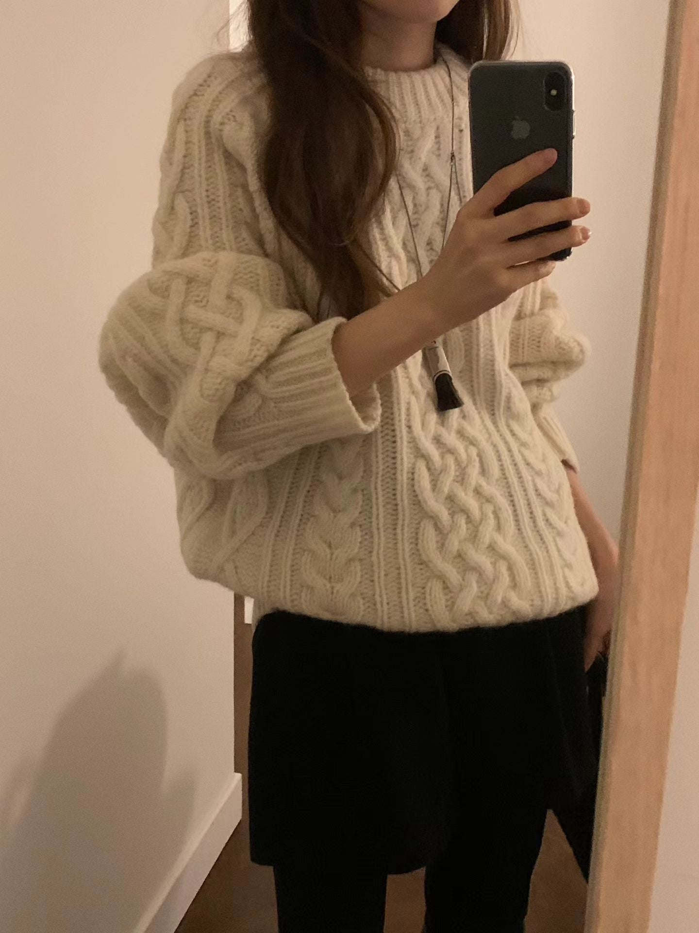 Ounce margo wool cable knit-2col