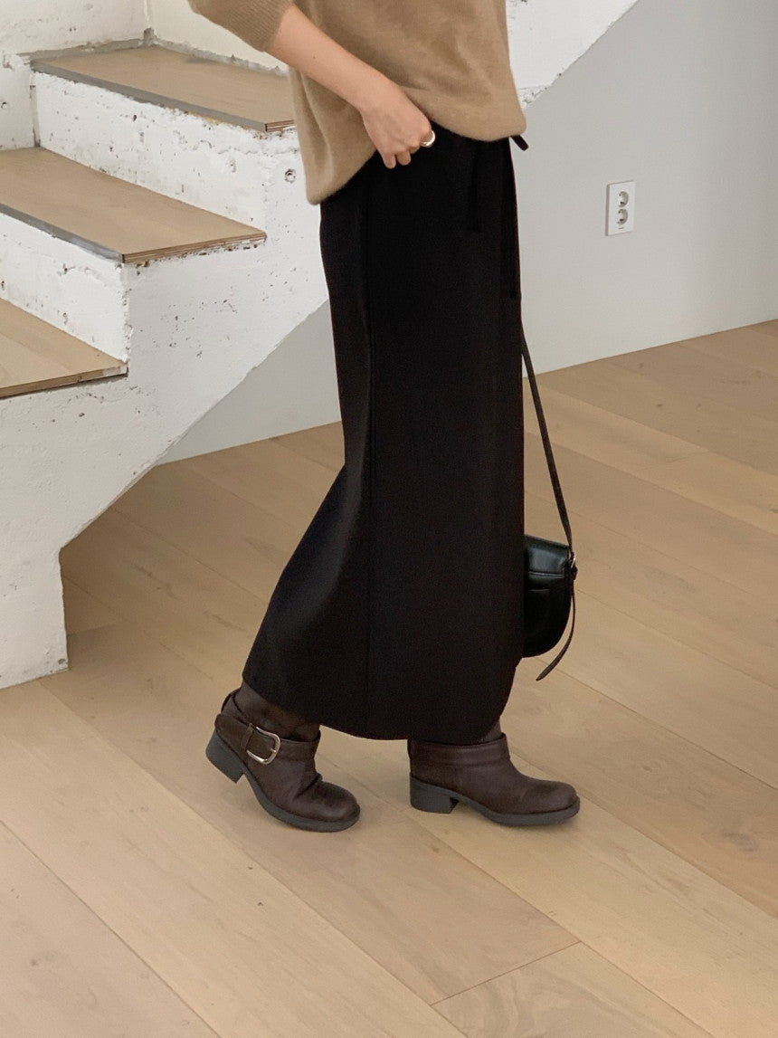 Ove string long skirt-2col