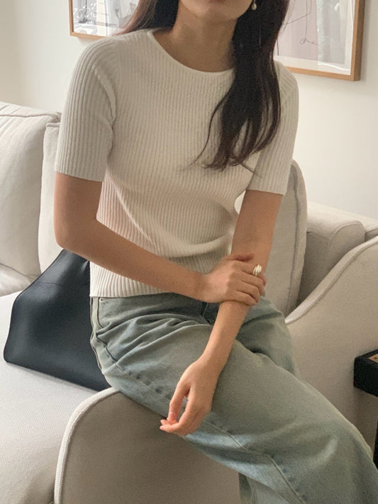 Louis rib half knit-4col
