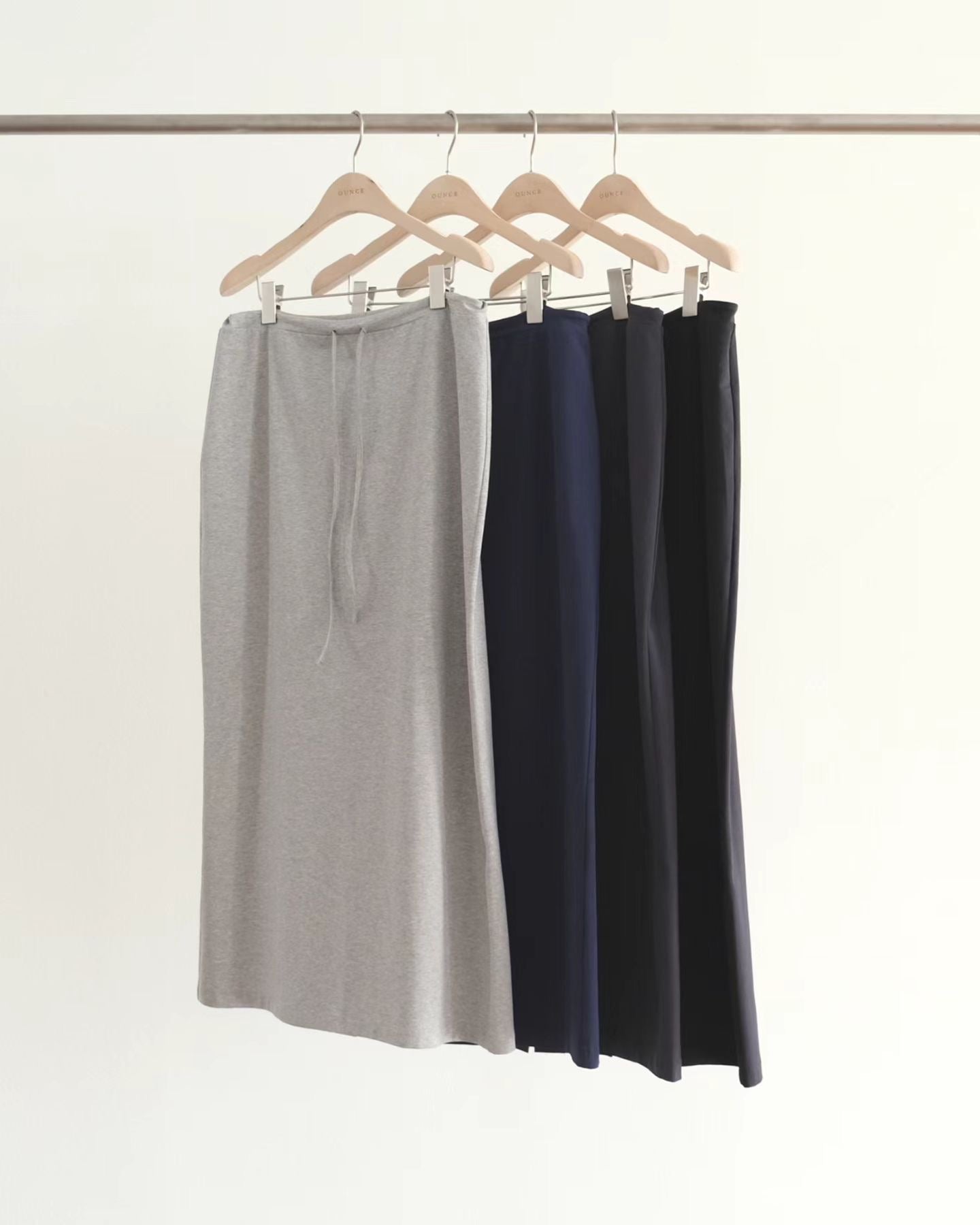 Ounce airy maxi skirt-4col