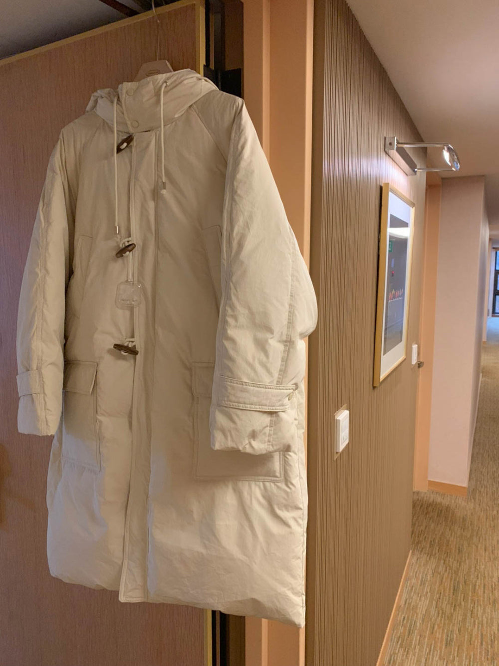 Blanc long padded coat-2col