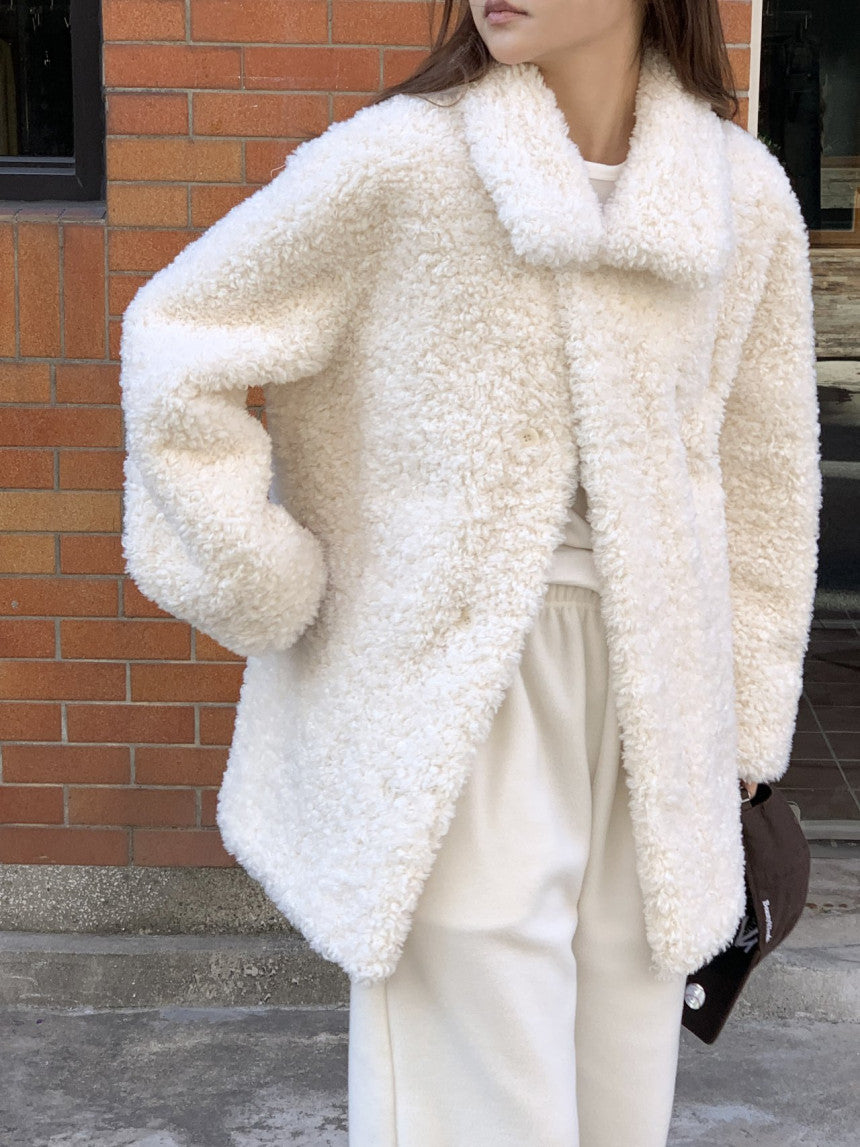 Ales reversible fur shearling jacket-2col