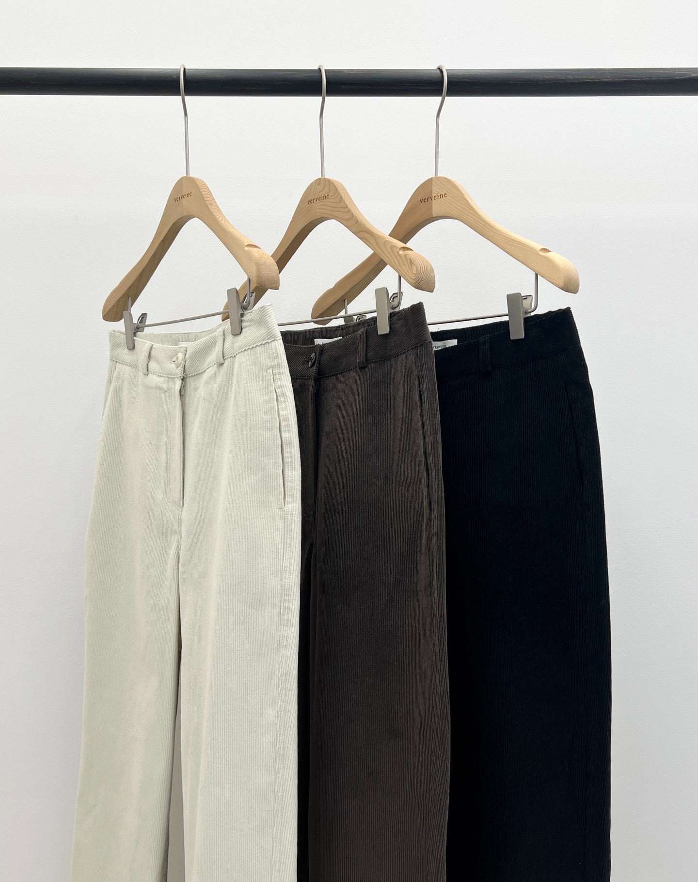 garden corduroy straight pants-3col