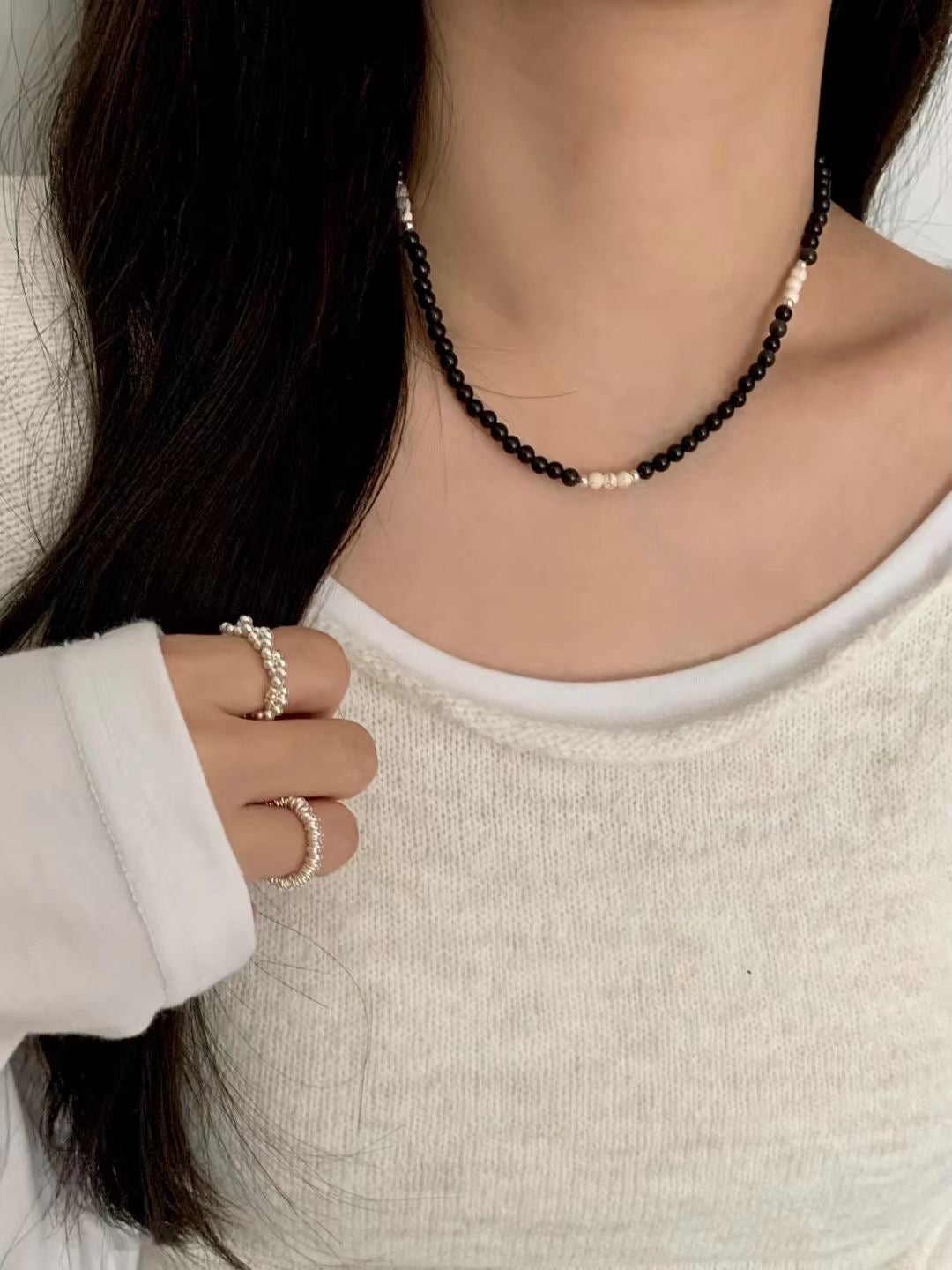 Onyx Fossil Necklace