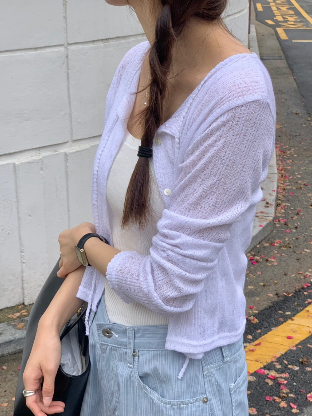 fuzzy cardigan-3col