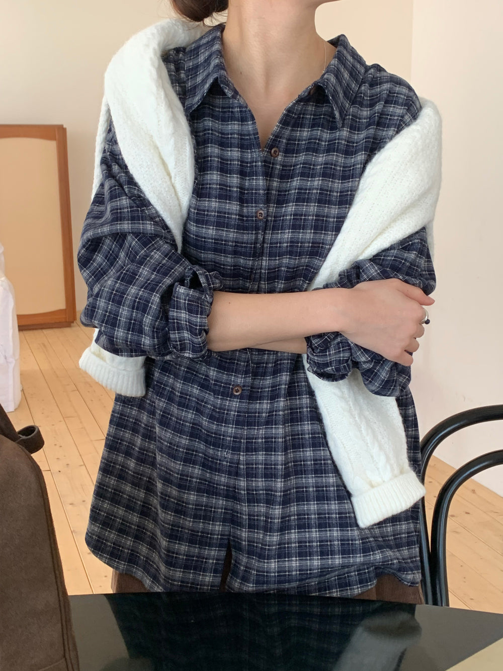 Boston check shirt-2col