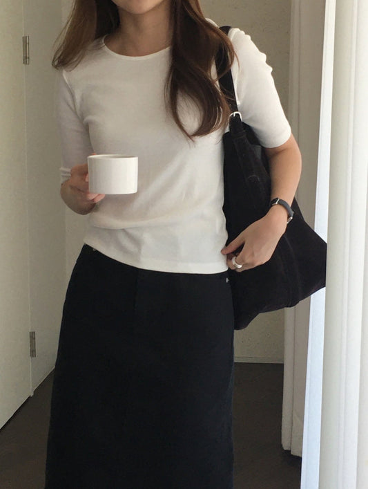 Merry round neck T-3col