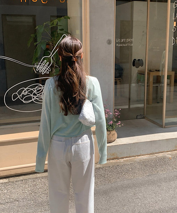 liter twinkle pearl cardigan-3col