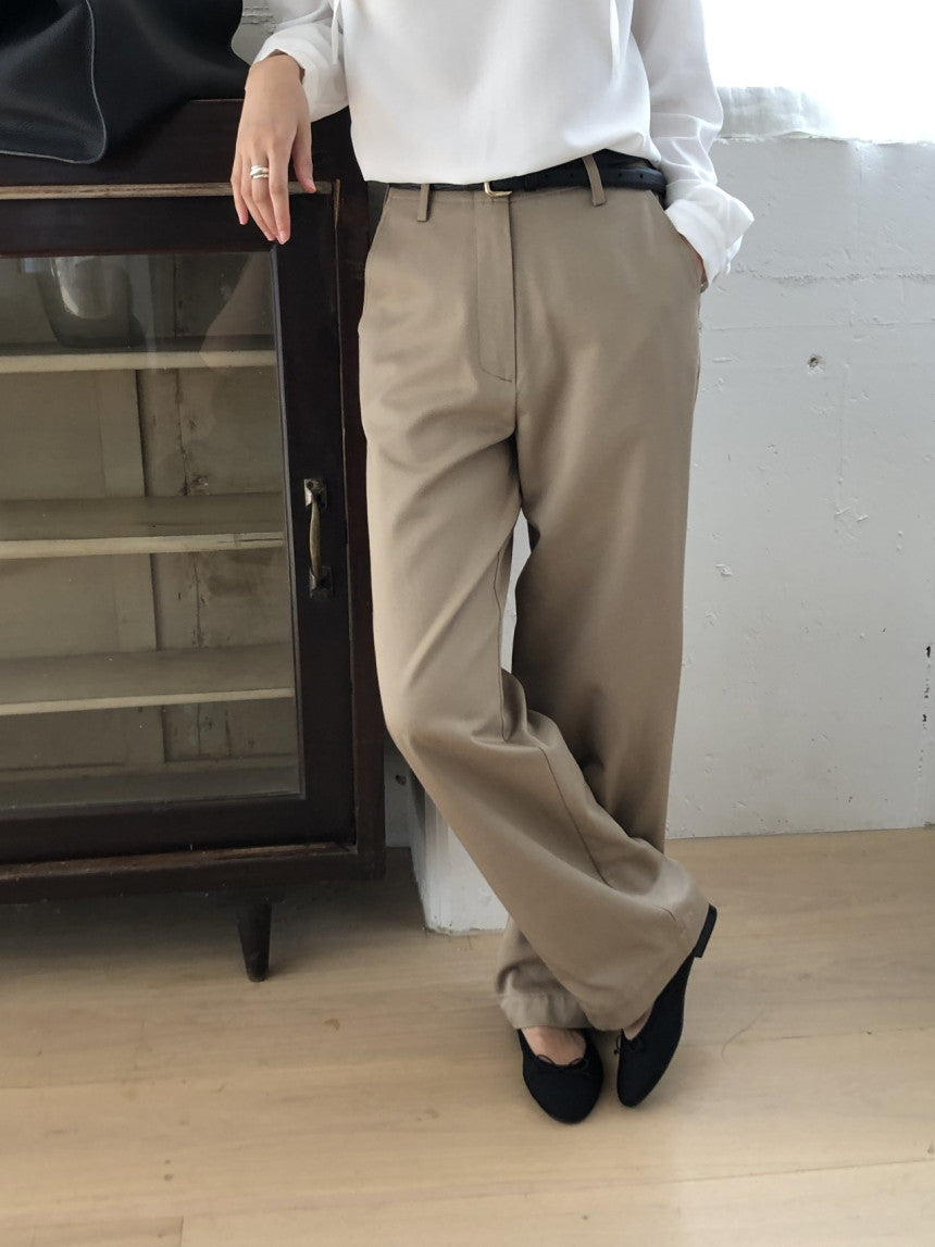 Beline brushed rayon cotton pants-2col