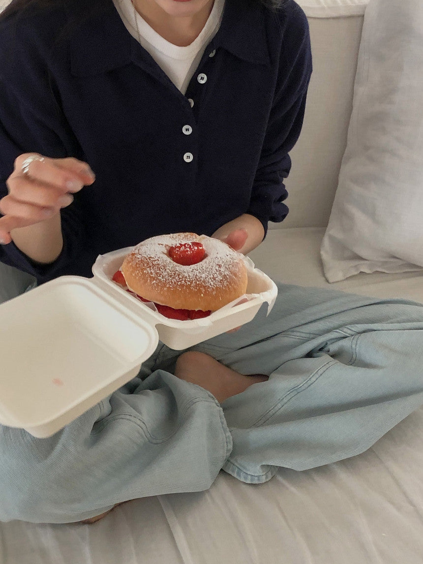 collar button knit-3col