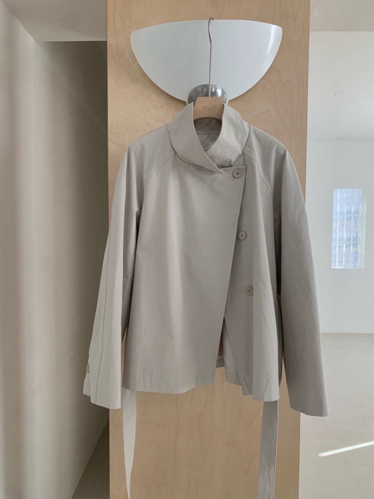 Butter hidden trench jacket-2col