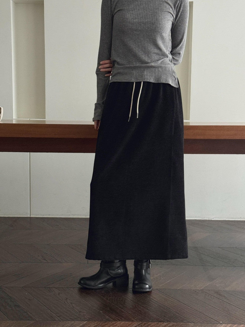 Brownie rib skirt-4col