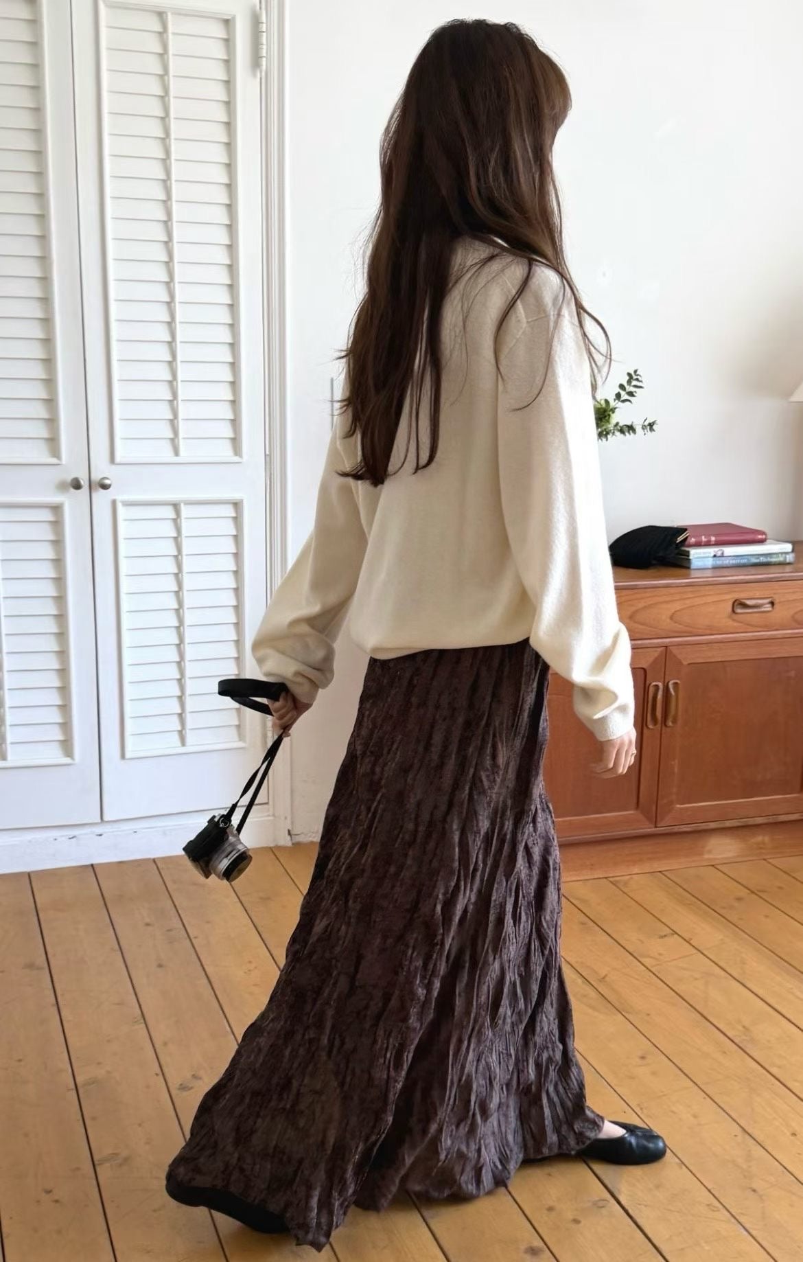 deondo velvet wrinkle skirt-3col