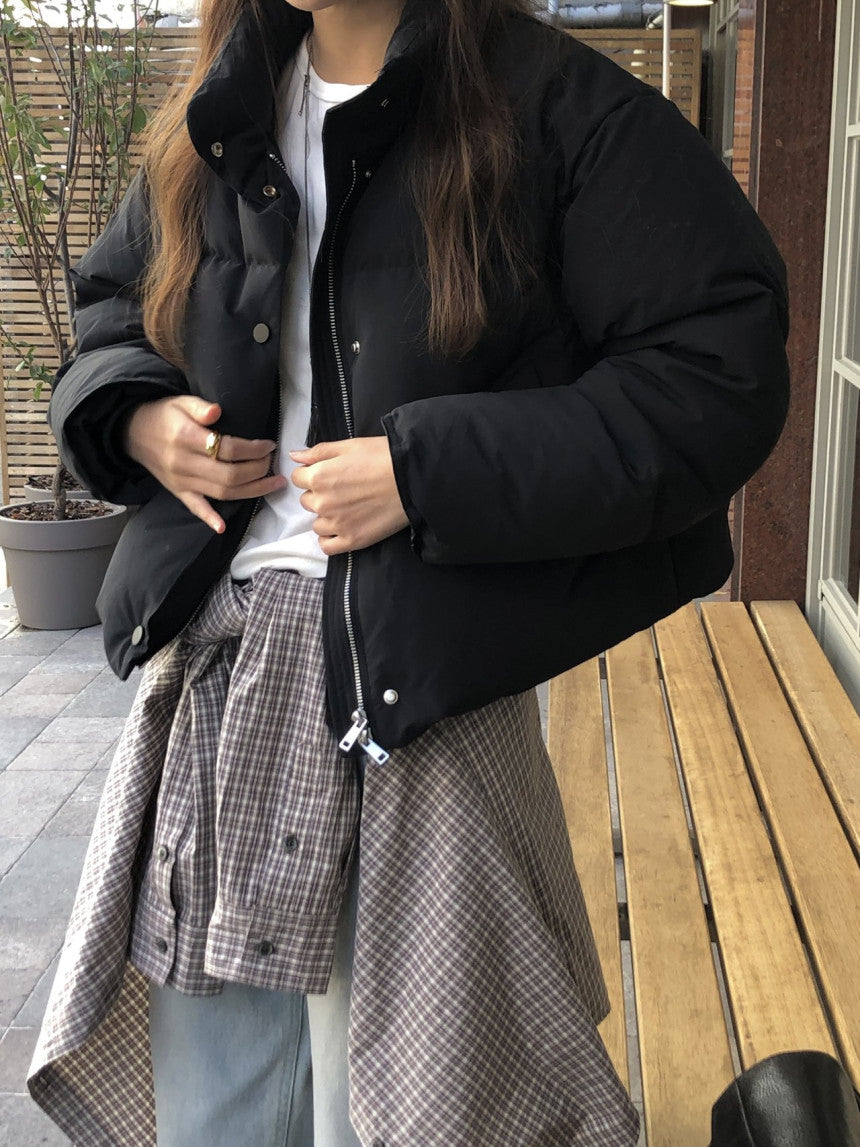 Basel duckdown short padding-3col