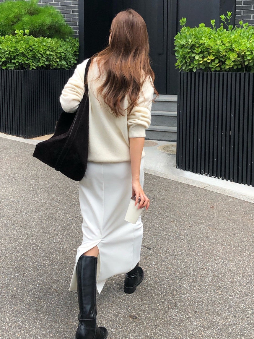 Ove string long skirt-2col