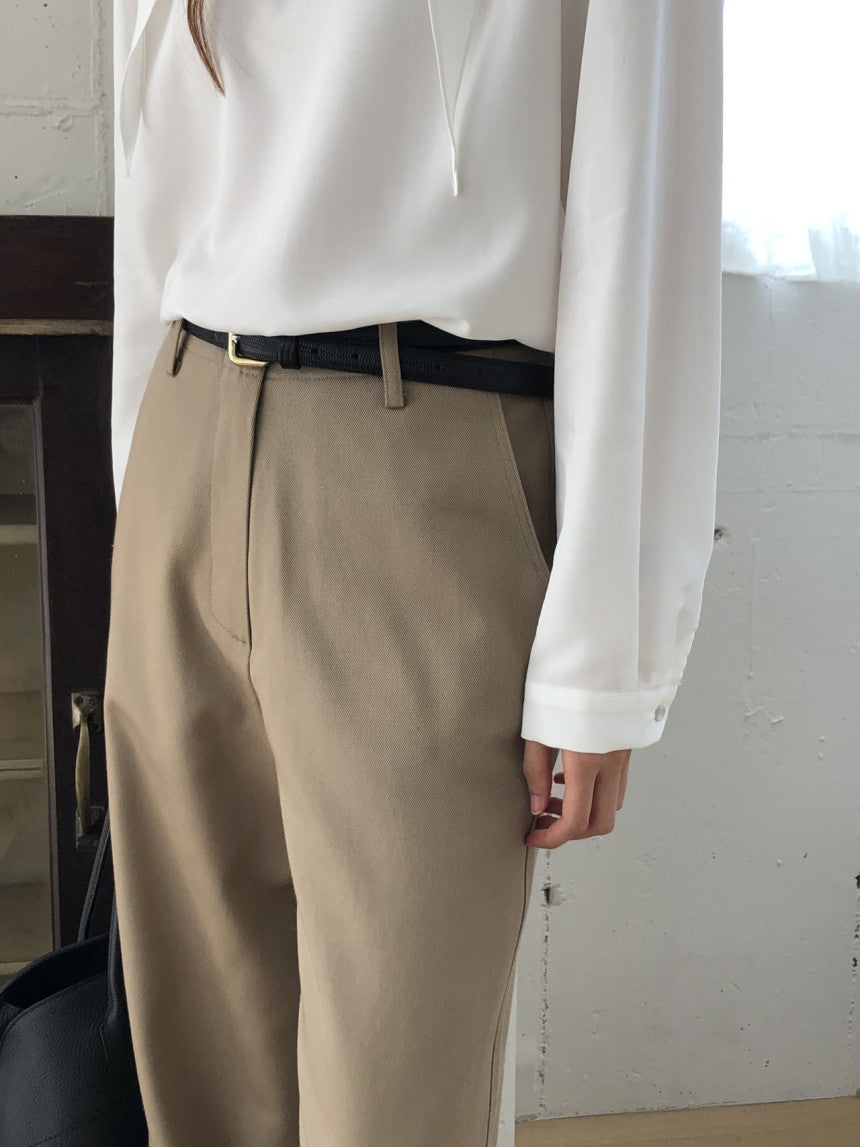 Beline brushed rayon cotton pants-2col