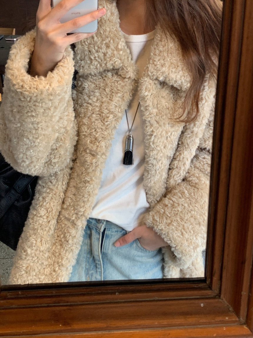 Ales reversible fur shearling jacket-2col