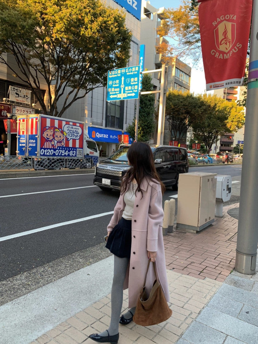 Cookie long handmade coat-2col