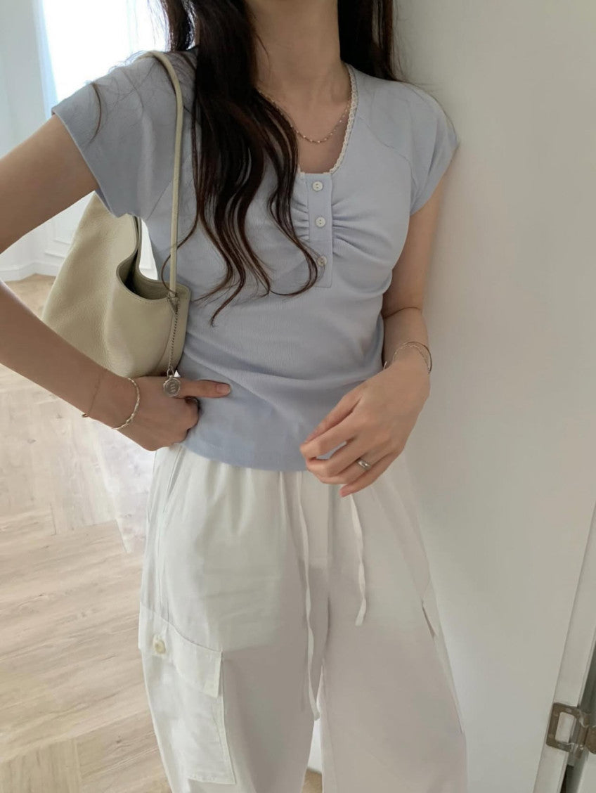 Dorothy shirring T-3col