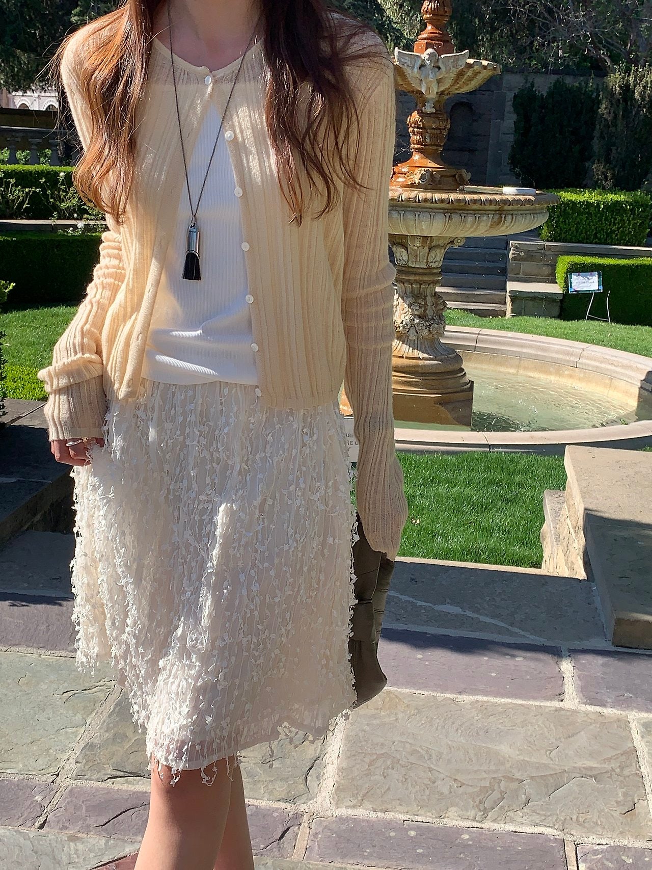 Novella alpaca round cardigan-4col