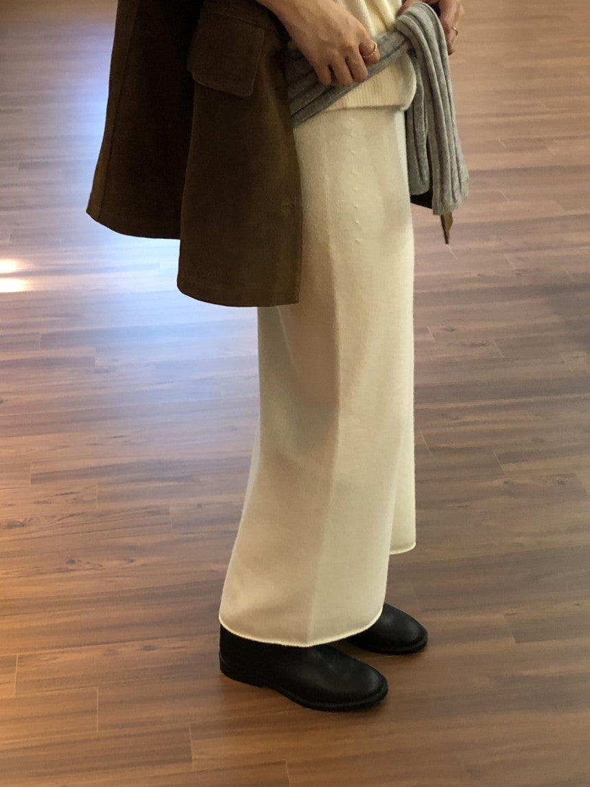 Amel wholegament cashmere knit skirt-3col