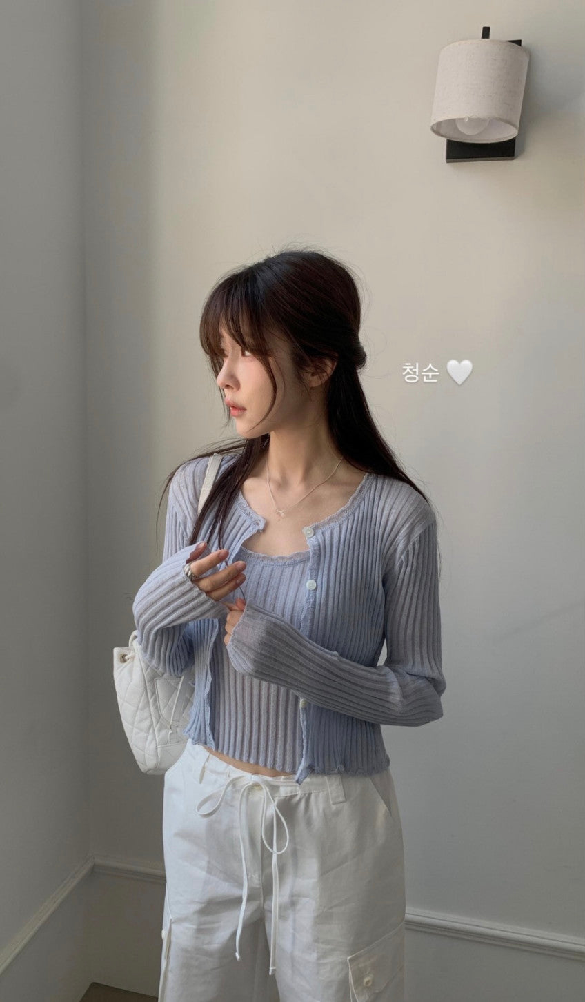 Heri cardigan&sleeveless-4col