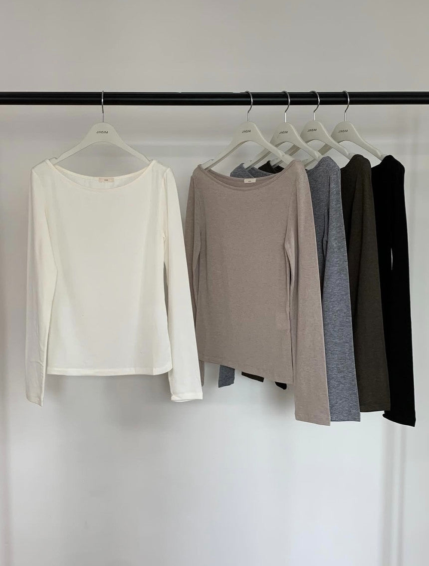 dover boat neck T-5col