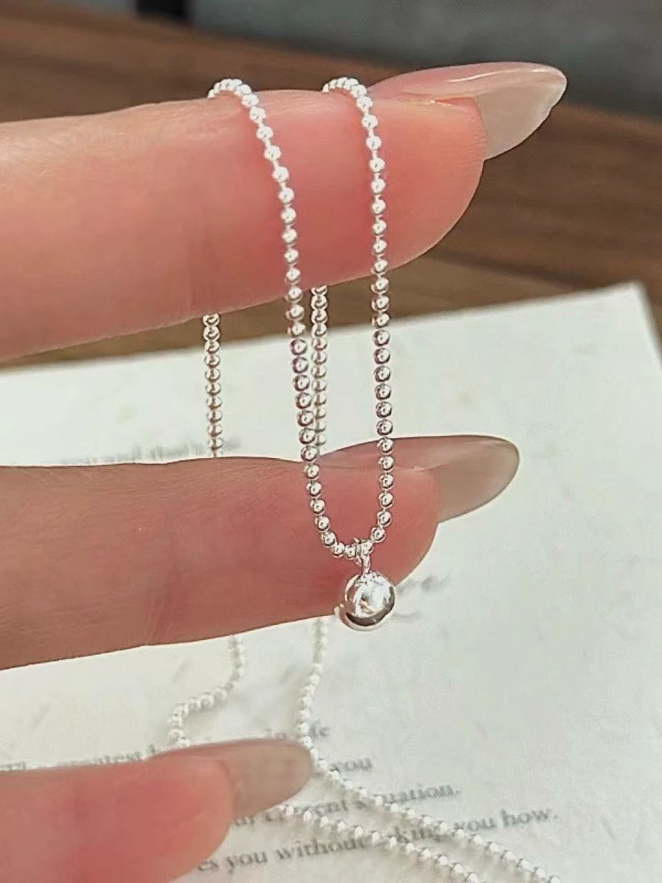 Mini Silver Ball Necklace