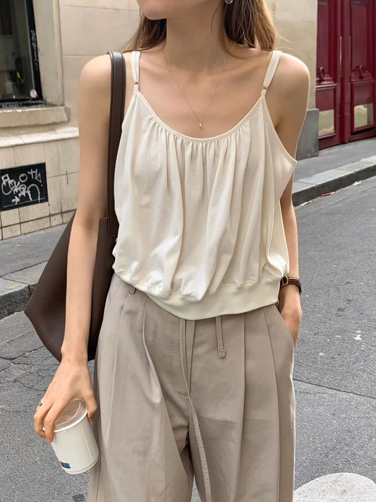 Ounce heize shirring blouse-4col