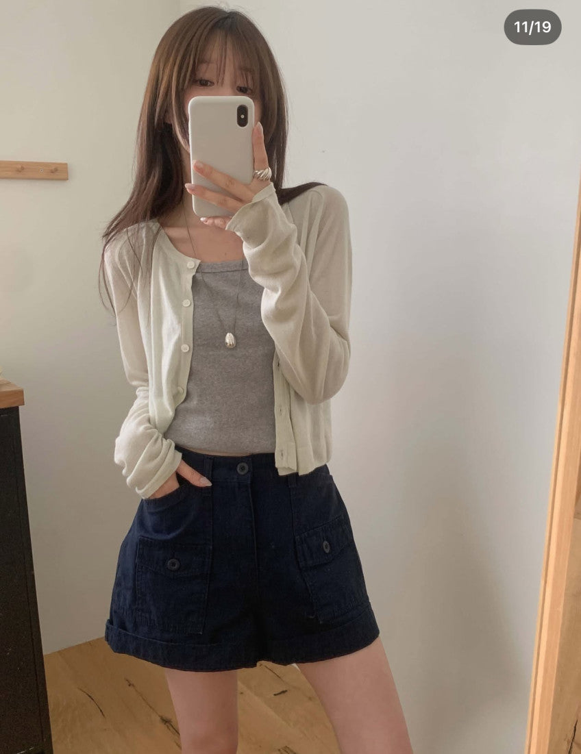 rari linen cardigan-4col