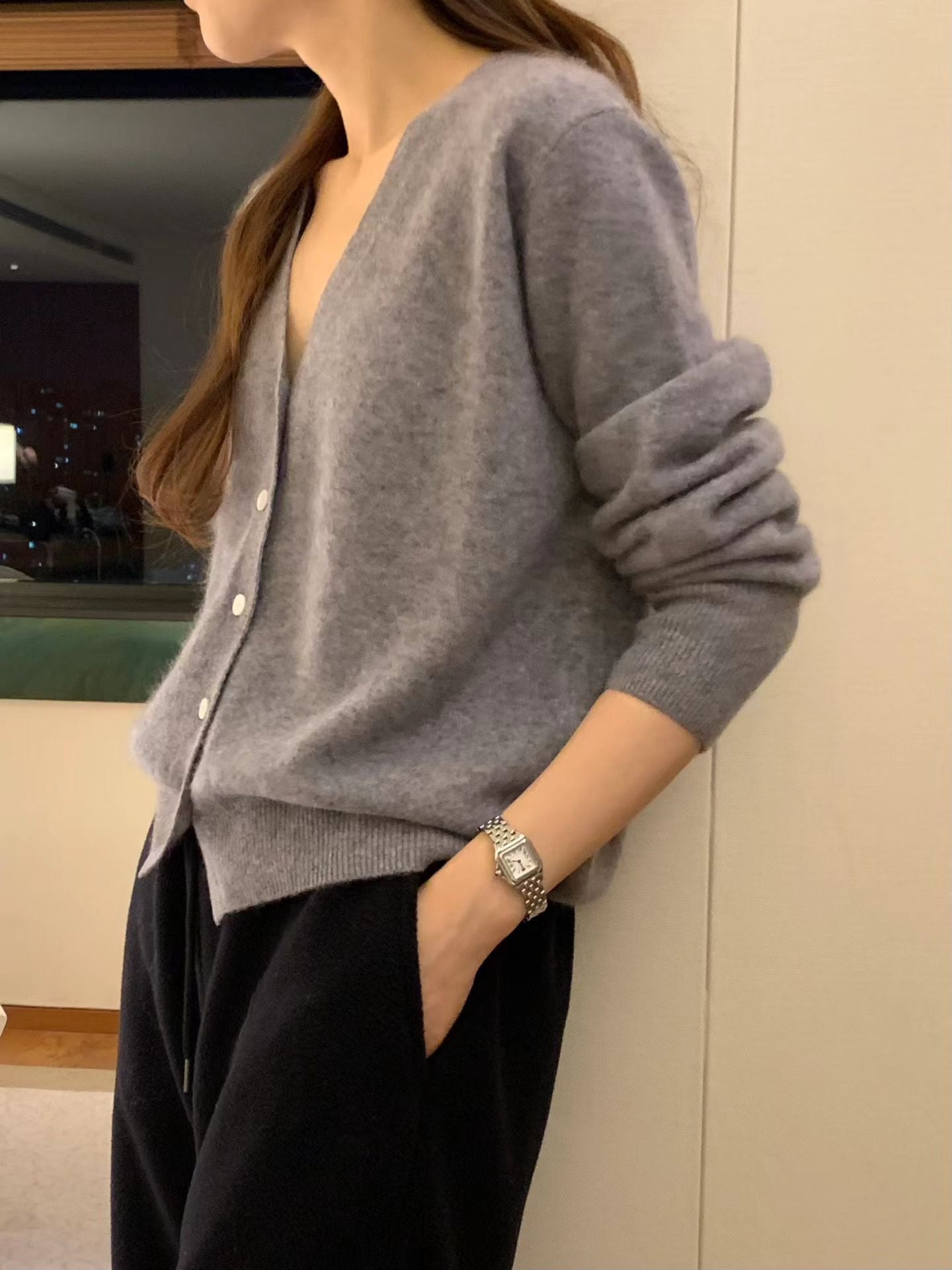 Ounce cash brush cardigan-4col