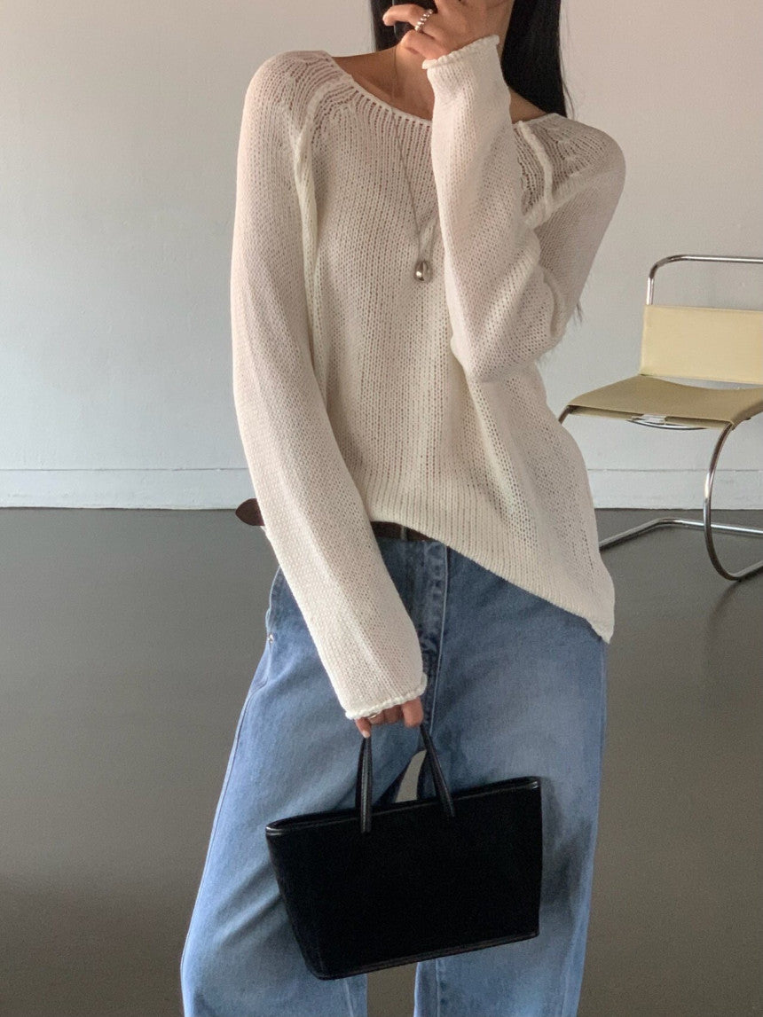 ivory即納 bread linen knit-4col
