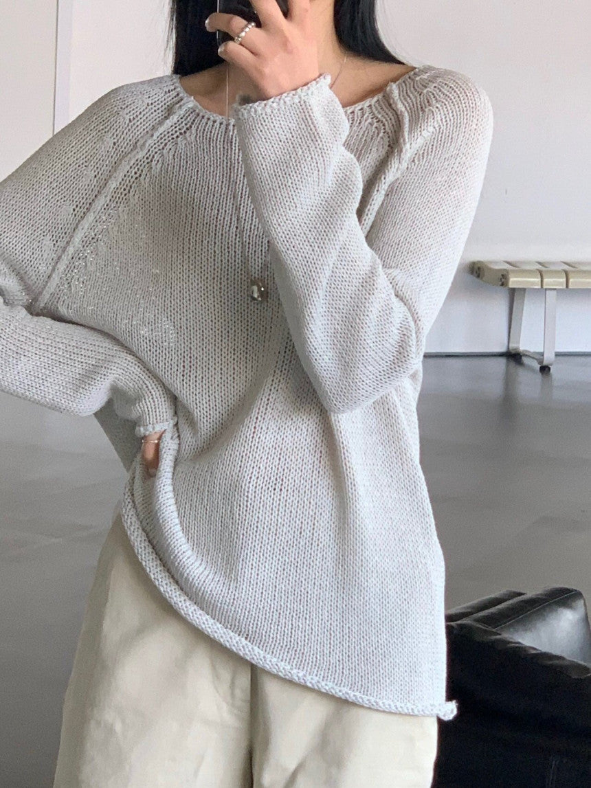 ivory即納 bread linen knit-4col