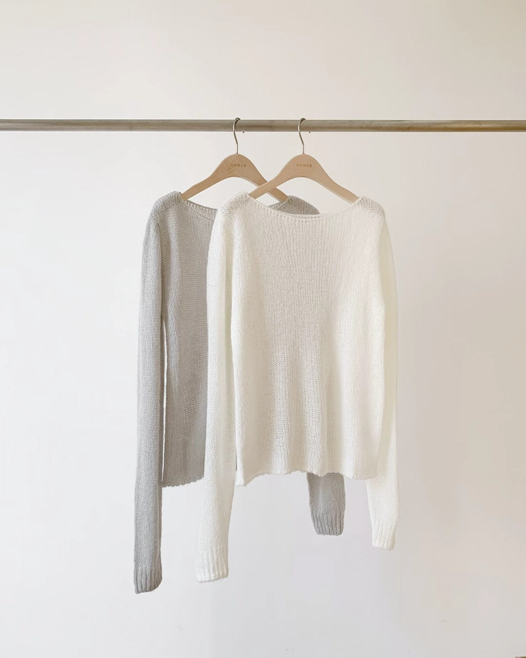 Ounce haze mohair knit-2col