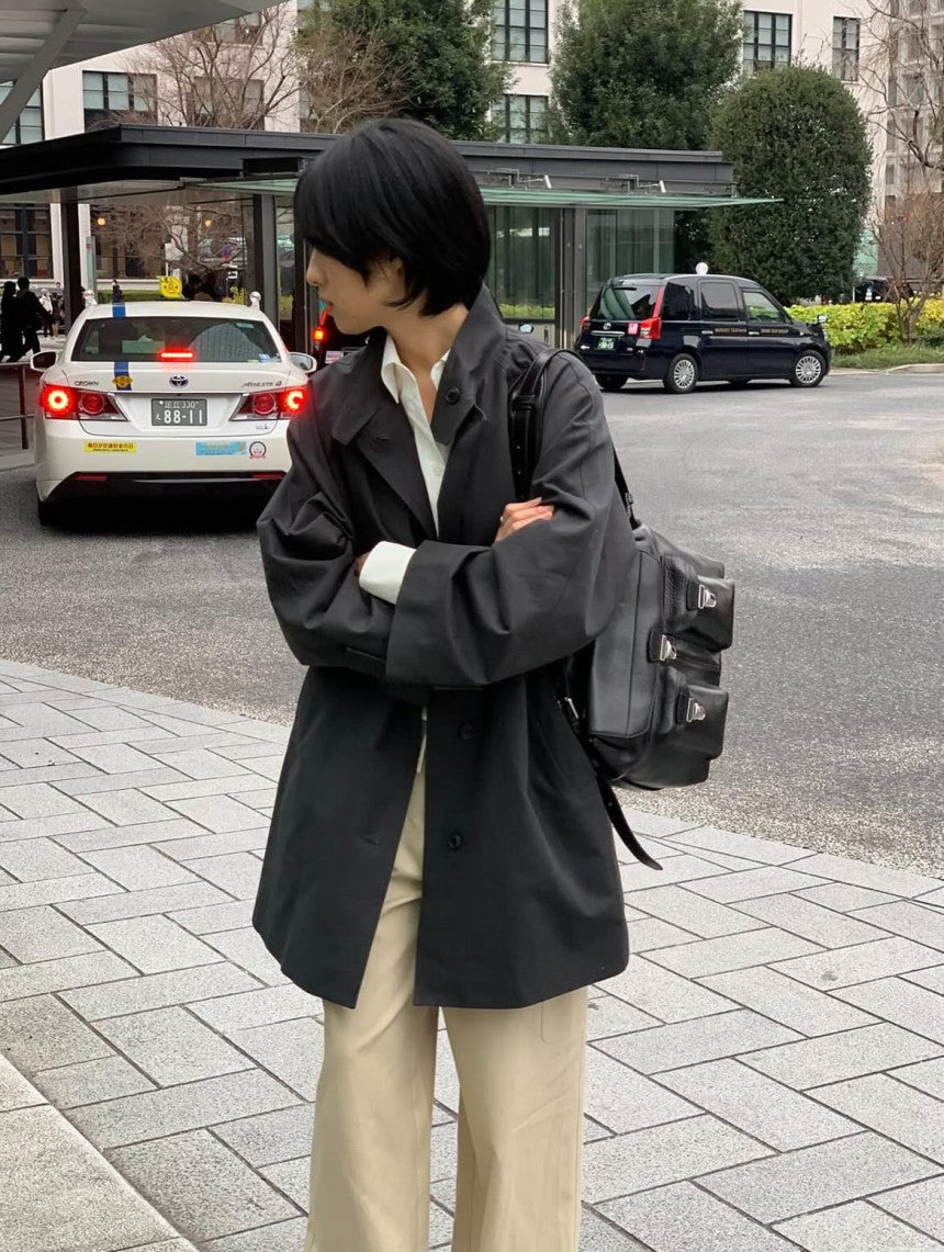 meli high-neck trench-2col