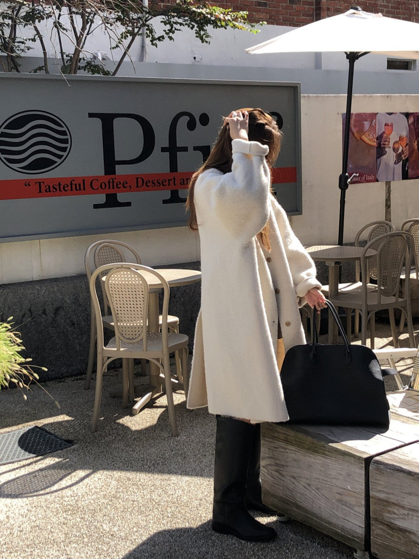 Lea alpaca handmade coat-2col