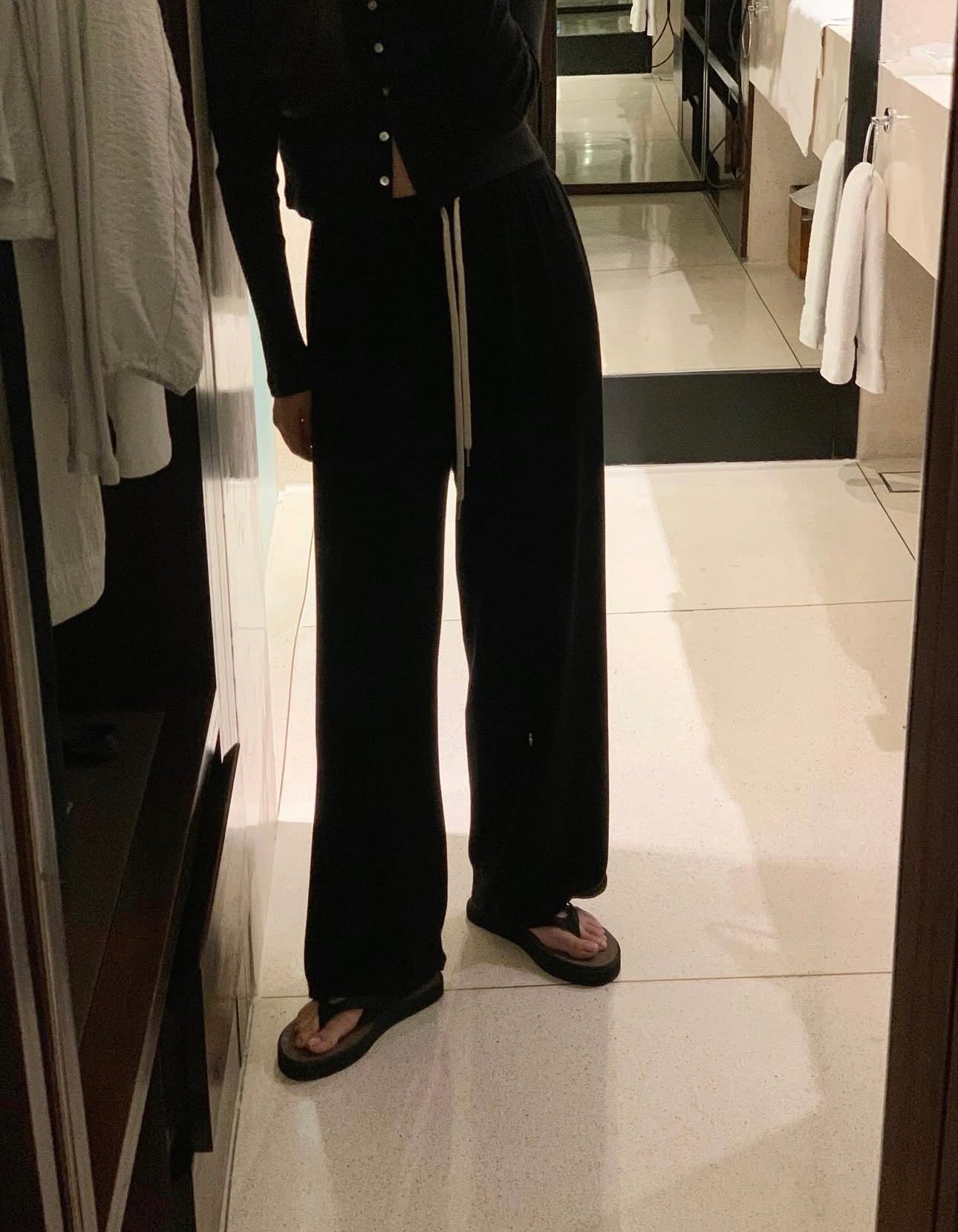 liter lounge air staight pants-3col