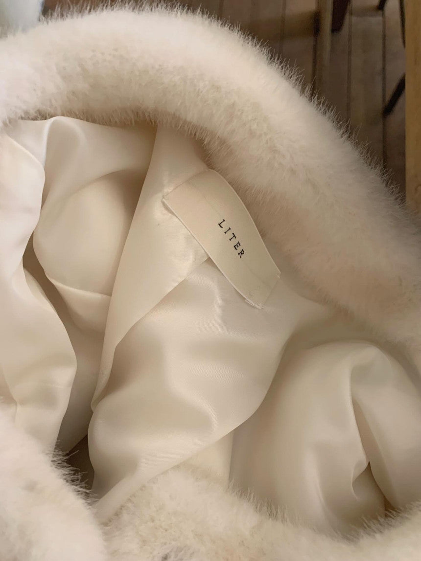 liter sand mink fur jacket-2col