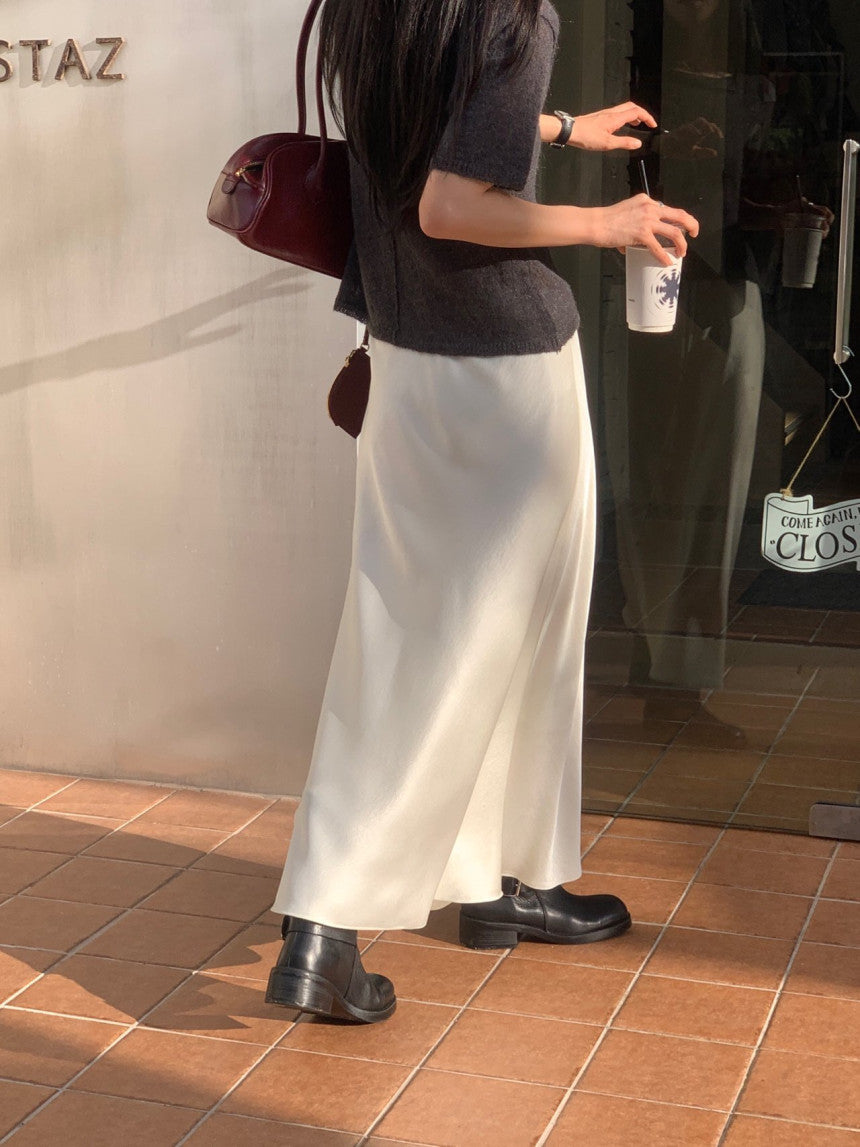 Cello satin skirt-3col/ショート丈あり
