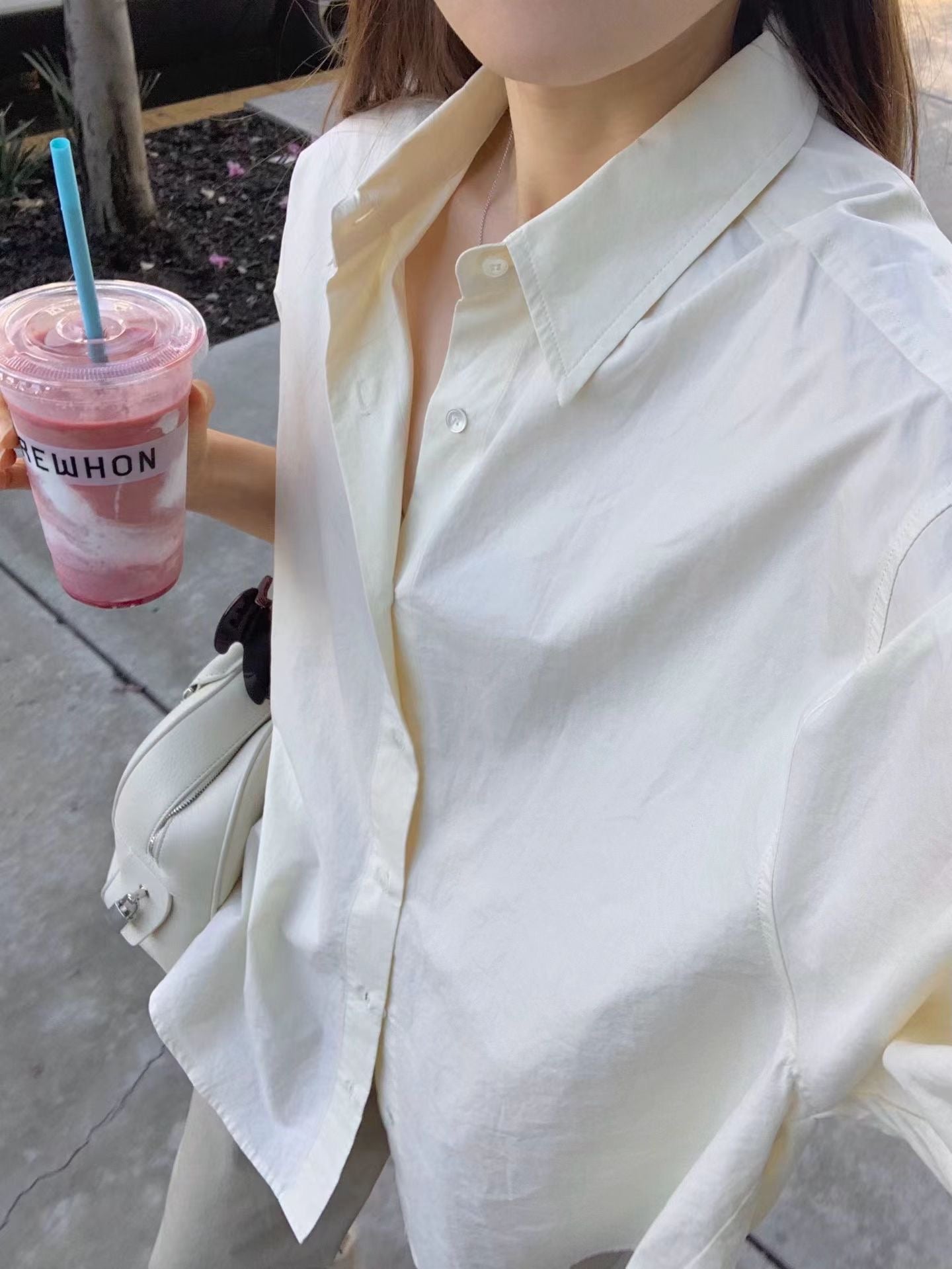 Ounce fond boxy shirt-col