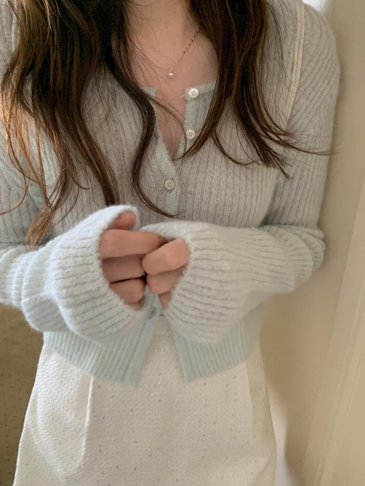 Raul rib cardigan-3col