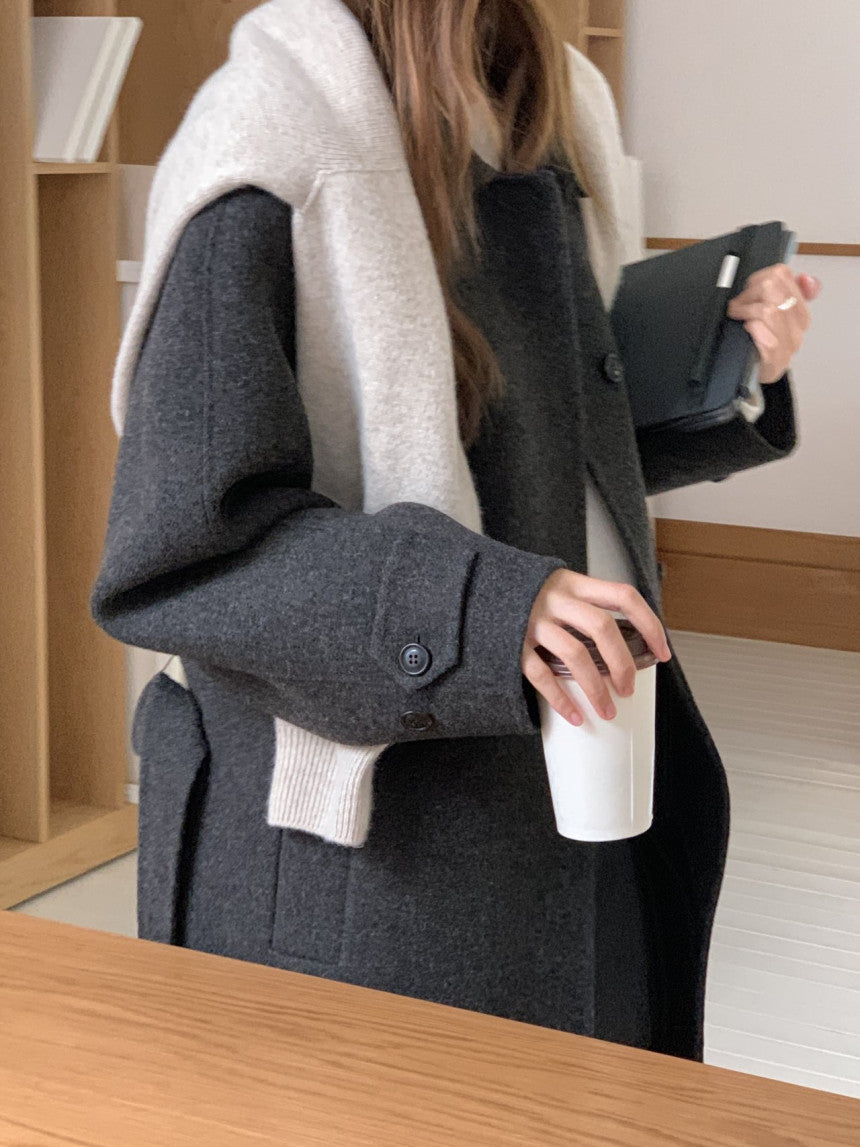 Serin shetland hadmade coat-2col