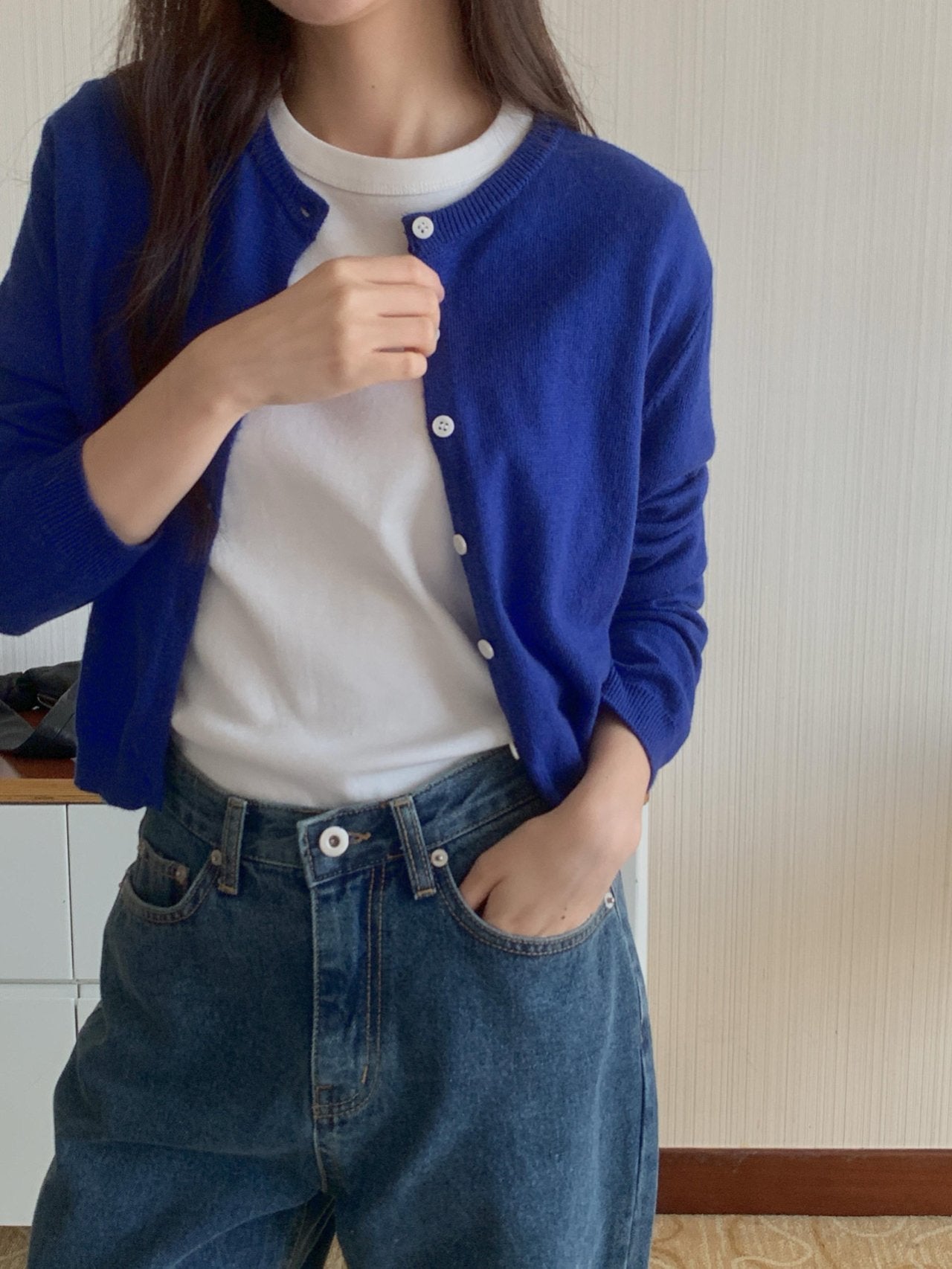 cashmere cardigan-5col