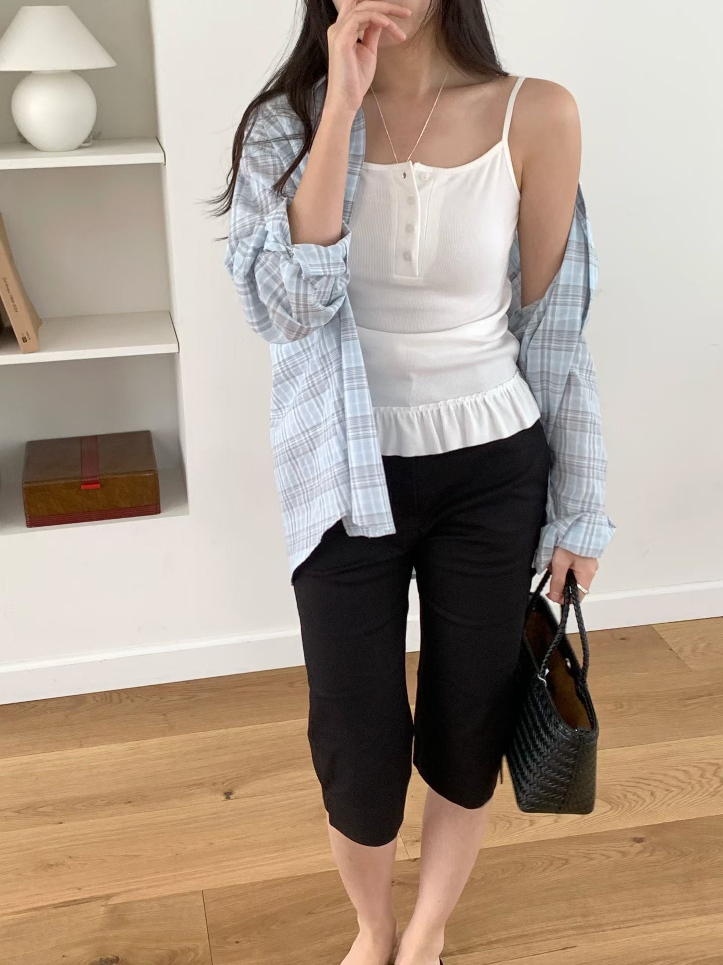 summer check shirt-2col