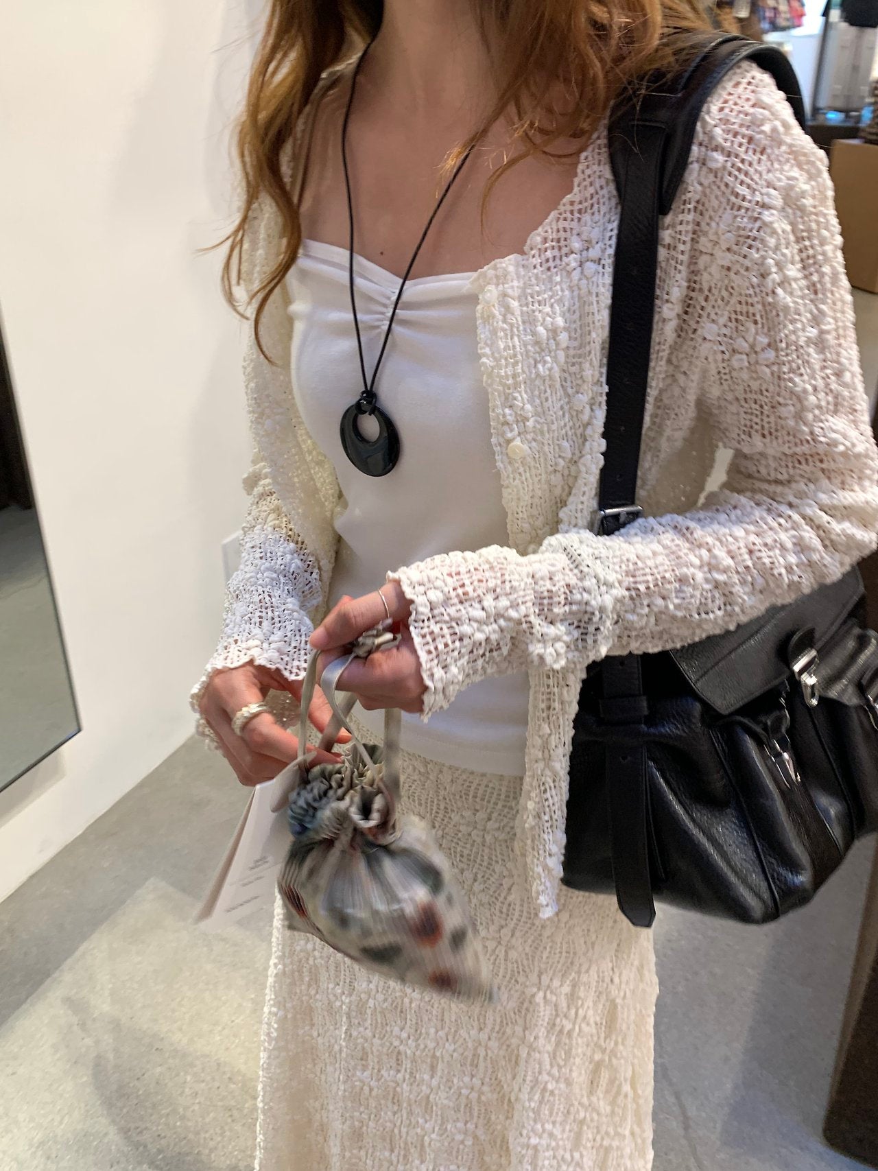 Flora textured cardigan