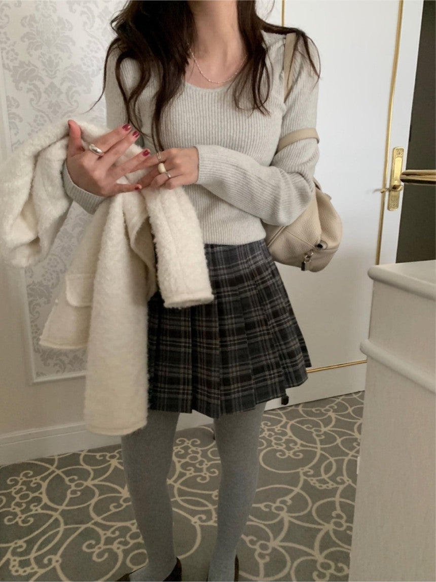 Check alo skirt-2col